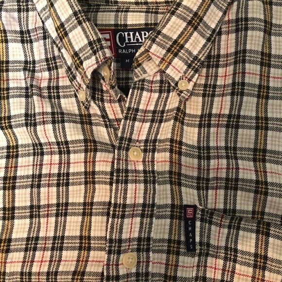 Chaps plaid light flannel type button down shirt - Picture 2 of 5